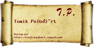 Tomik Pelbárt névjegykártya